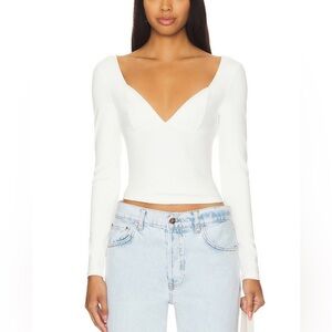 Free People Duo Corset Long Sleeve Cami